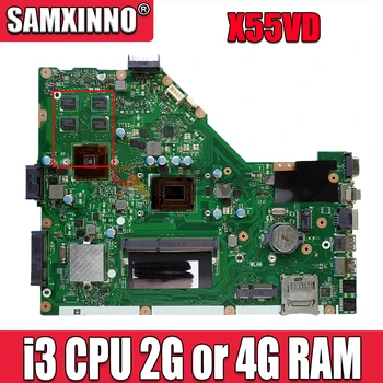 X55VD Sülearvuti Emaplaadi ASUS X55VD X55V Sülearvuti Emaplaadi Koos i3CPU Koos GT610M Ggraphics Kaart+2GB-RAM-100% Test 0