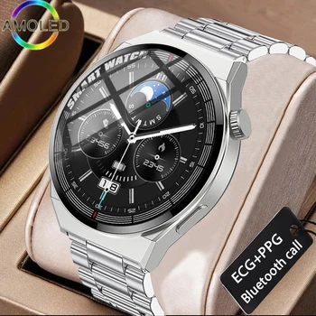 2022 Uus Smart Watch Mehed AMOLED 390*390 HD Ekraanil kuvatakse Alati Kellaaeg Fitness Käevõru Veekindel Roostevabast Terasest Smartwatch Mehed
