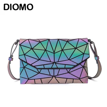 DIOMO 2022 Geomeetriline Daamid Õla Messenger Bag Crossbody Kotid Naistele Helendav Peegeldav Väike Rahakott Ümbrik-Kott