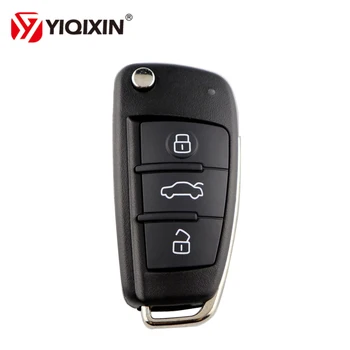 YIQIXIN 3 Nuppu, Kokkuklapitavad Remote Auto Key Shell Fob-Kate Puhul Audi Q7 B7 Q3 A3 TT A2 A8 A6 A6L A4 S5 C5 C6 B6 Serveri Korpus
