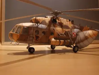 1:33 Ulatus Mi-17 vene Transpordi Helikopter DIY Paber Käsitöö Mudel Komplekt Mõistatusi Käsitsi valmistatud Mänguasi DIY Sõjalise Mudel