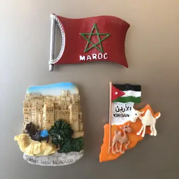 3d Vaik Külmkapp Magnet Maroko Lipp Turismiobjekt Reisi Suveniiride Külmkapi Magnetid Imanes Para Refrigerador Home Decor