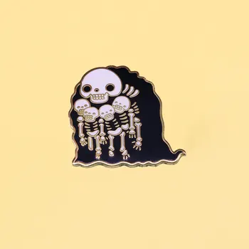 Tume Hing skelett Emailiga Sõrmed skelett hauakivi Metallist Tihvtid Sõle Naiste Mood Ehteid Kingitused Anime Filmi Müts Rinnamikrofon Badge)
