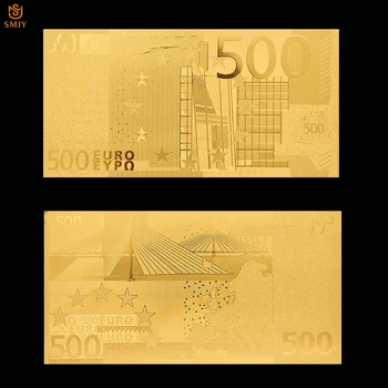 Replica Sularaha Suveniiride Kingitus-Euroopa 500 Euro Gold Foil Pangatähtede Paberi Raha Puhas 24k Kuld Väärtus Kogumine 0