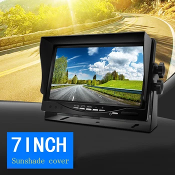 7 Tolline Auto Monitor TFT LCD-Nokats Kuvari Taga Vaadata Ekraani 12V/24V Sõiduki Backup Kaamera CCTV Kodu Turvalisuse Järelevalve