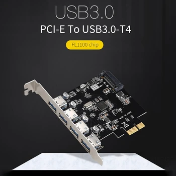 PCIE USB 3.0 laienduskaardi 4-Port USB 3.0 PCI Express Adapter Kaardi Tugi Mac Pro Laiendamine Tasuta Sõita