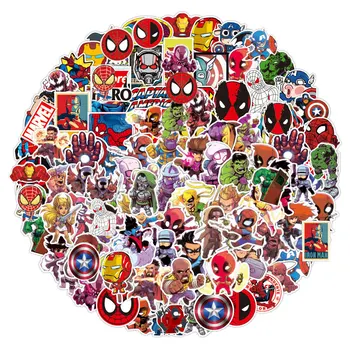 10/50/100tk Imestad, Kleebised Avengers Veekindel Kleebis Pagasi Rula Kitarr Sülearvuti Spiderman Stikers Kid Mänguasjad