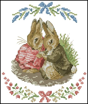 Ristpistes Käsitöö 14CT Loetud Lõuend DIY,Cross-stitch komplektid,Tikandid Enginger Peter Rabbit 4-26-29 0