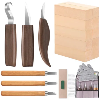 20Pcs Puidu Täiendavalt Vahendeid Peitlid Puidutöötlemine Lõikur Käsi Tööriist Puidu Nikerdamiseks Nuga DIY Woodcarving Vahend Puusepp DIY Algajatele