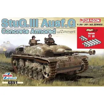DRAGON 6891 1/35 StuG.III Ausf.G Betooni Soomustatud w/Zimmerit - Scale Model Kit Boonus:dream Pala