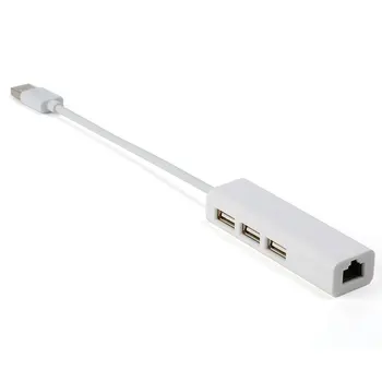 USB-Gigabit Ethernet-3-Port USB-C-HUB 2.0, RJ45 Lan Võrgu Kaart USB Ethernet Adapter for Mac (iOS, Android PC RTL8152 HUB
