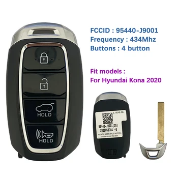 CN020161 Algse 4 Nuppu Hyundai Kona 2020 Tõeline Smart Remote Key 433MHz Osa Number 95440-J9001 0