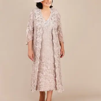 2022 Vintage Pits Ema Pruut Kleidid Ülikond Ametlik Pulmad Peokleidid Pikk Kampsun V-Kaelus Tee Pikkus Pluss Suurus Kohandatud