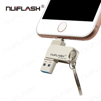 Foto stick iPhone/ipad/Lightning/ios flash drive memory stick pendrive mobiil Micro-USB Flash Drive 128GB 256GB pen drive