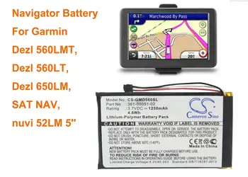 Cameron Sino 1250mAh GPS Navigaator Aku Garmin Dezl 560LMT, Dezl 560LT, Dezl 650LM, SAT-NAV, nuvi 52LM 5