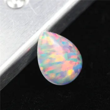 uus valge opaal lahti lõi gemstone beads pirni kuju korter baasi kivi ümber on kivid kivi ehteid teha DIY särav