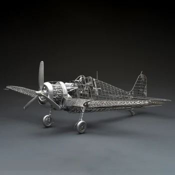 1/48 F6F-5 Õhusõiduki Mudel Kit Retro Tiib Liikuv Võitleja Kaunistamiseks 3D Metall plokk Mudeli For Kids Sünnipäeva Kingitused