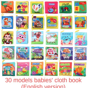 30 Stiile Haridus-Raamat Loomade Digitaalne Pehme Lapiga Raamat 0-36 Kuud Beebi Pehmed Mänguasjad Haridus-Raamat Montessori Mänguasjad Lastele