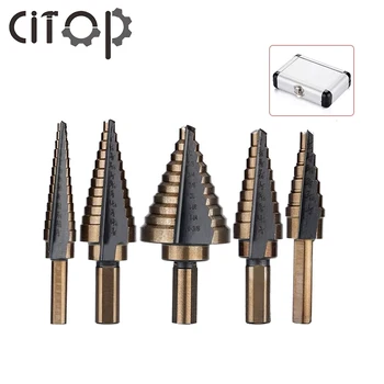 Citop HSS 4241 Koobalt Mitu Auku Step Drill Bit Sätestatud Vahendeid, Alumiinium Puhul Metallide Puurimine Vahend, Metall, Puit Samm Koonus 0