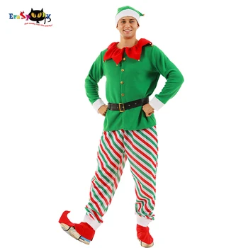 Eraspooky 2020 Uue Jõulud Elf Meeste Kostüüm Santa Claus Cosplay XMAS Uue Aasta Pidu Fancy Kleit Täiskasvanud