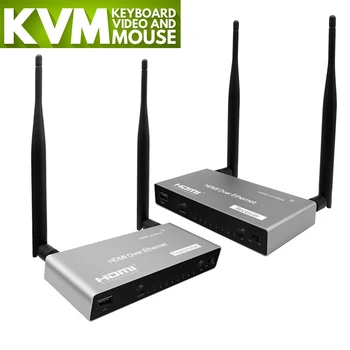 200M Juhtmeta HDMI Extender Support USB KVM Klaviatuuri, Hiirt, 1080P HDMI Audio-Video Saatja-Saatja-Vastuvõtja IR Remote PC To TV 0