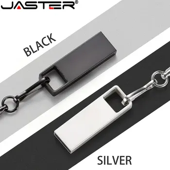 JASTER High Speed USB Flash Drives 64GB Tasuta võtmehoidja Pen Drive 32GB Black Metal Memory Stick 16GB Loominguline Ettevõtete Kingitus 8GB