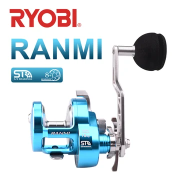 RYOBI RANMI BT50 spinningurullid 8+1BB 5.1:1Gear Suhe Max Drag16kg Sinine Aeglane Jigging Reel Merevees Kõik Metallist Reel Fishing Rattad