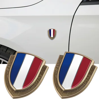 Prantsusmaa Lipu all Shield Logo Kleebise Jaoks, Peugeot, Citroen Renault DS Koleos Logan Fluence Duster Megane C4 Fender Logo Car Styling