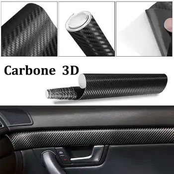 30cmx152cm 3D Carbon Fiber Vinyl Auto Wrap Leht filmirulli Auto Kleebised Decal Mootorratta Auto Stiil Tarvikud Autod