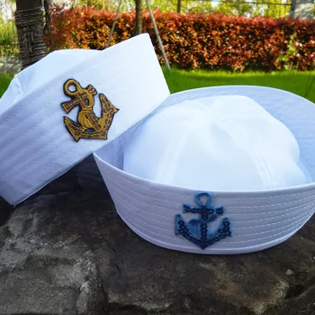 Valge Laps Meremehed Laeva, Paadi Kapten Müts Navy Marine Kork Ankru Merre Paadi Meremiili Fancy Kleit Õde Müts Sõjaväe Mütsid