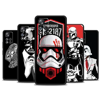 Star Wars Robot Kangelased Jaoks Xiaomi Redmi Lisa 11 10 10S 9 9T 9S Pro Max 8T 8 7 6 5 4X Silikoonist Pehme Must Telefon Kohtuasjas 0