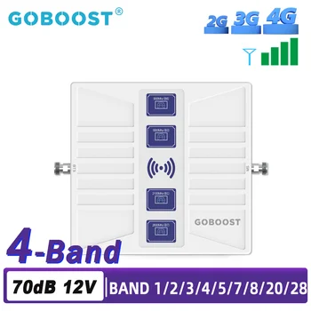 GOBOOST Cellular Võimendi 4 Esiliistu 4G LTE 800 900 1800 2100 700 850 1900 1700 2600 B28 B12 GSM Cell Korduva 3G Võrgu Repeater