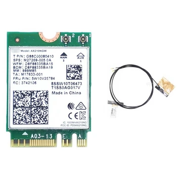 WI-FI-6E Bluetooth-5.2 AX210 Dual Band 3000Mbps M. 2 wifi Kaardi AX210NGW 2.4 G/5G 802.11 Ax koos IPEX Antenn