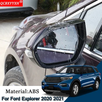 Car Styling, ABS Auto Rearview Mirror Vihma Kulmu Raami Kaas Kleebised Litrid Auto Tarvikud Ford Explorer 2020 2021