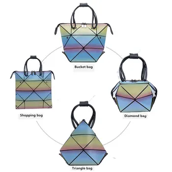 mood naiste käekotid luksus õlakott disainer 2020 kokkupandav Totes top-käepide naine suure mahutavusega geomeetriline kotid 0