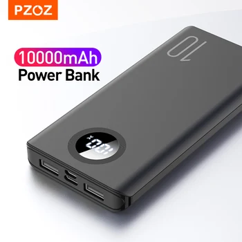 PZOZ 5A Power Bank 10000mAh Kiire laadimine Mobiiltelefoni Välise Akuga Kaasaskantav Laadija PowerBank iPhone 13 12 11 Xiaomi Mi