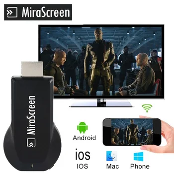 Mirascreen TV Dongle OTA TV Stick 1080p Traadita Wifi Ekraan Vastuvõtja Miracast Airplay Android Apple TV Anycast iOS Android