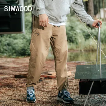 SIMWOOD 2022 Sügisel New Mõõdus Lahti Vöö Lõuend Püksid Meeste Kõrge Kvaliteedi Safari Stiilis Pahkluu Pikkusega Püksid Brändi Riided