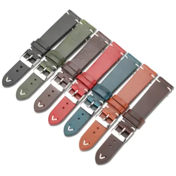 Tõeline Retro Leather Kella Rihm 18mm 20mm 22mm Watchband Käsitöö Käepaela Quick Release Mees Watch Tarvikud