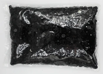 Musta Värvi 1.5~12mm Korter Tagasi Ringi Akrüül Helmed Kivid,3D Akrüül Küünte Art / Rõivaste Kaunistamiseks