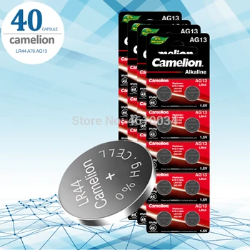 Camelion 40pcs 1,5 V Nuppu Cell Aku lr44 Liitium-Mündi Patareid A76 AG13 G13A LR44 LR1154 357A SR44 100% Originaal