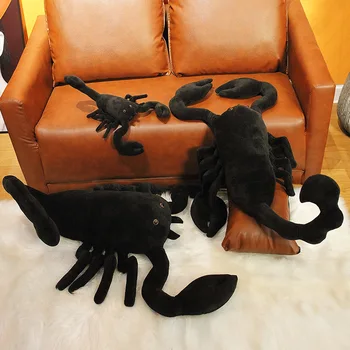 45-120cm Llifelike topiste Simulatsiooni Skorpion Palus Keeruline Mänguasi Must Lesk Viska Padi Nukk Sünnipäeva Kingitused Lastele