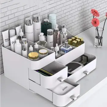 Leibkonna kosmeetika ladustamise kasti sahtli tüüp nahahooldustooted ladustamise rack sobib magamistuba ja vannituba countertops