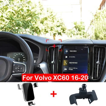 Mobiiltelefoni Hoidja Volvo XC60 Tarvikud 2017 2018 2019 2020 Air Vent Mount Bracket GPS Telefoni Hoidiku Klamber Seista Auto 0