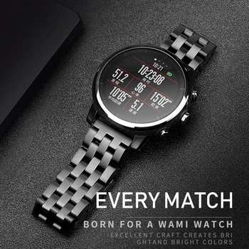 20mm 22mm Watch band Samsung Galaxy Vaata 3 41 45mm Roostevabast Terasest Amazfit Tempo Stratos Rihm Amazfit Piiripunkti Huawei GT2