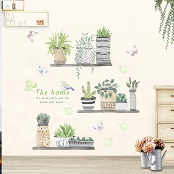 aias taimede bonsai lill, liblikas seina kleebised home decor elutoas, köögis pvc seina kleebised diy pannoo kunst teenetemärgi