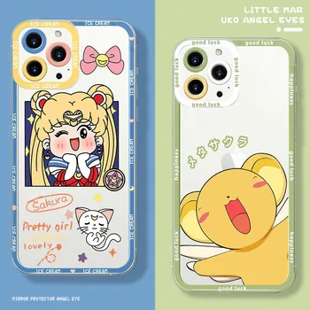Armas Sailor Moon Pehmest Silikoonist Case for iPhone 14 Pro Max 13 12 11 Pro Max Mini XR, XS X 8 7 6 6S Plus SE 2020 Silm tagakaas 0