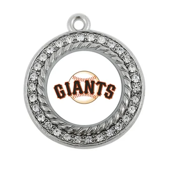 UUS Pesapalli San Francisco Giants meeskond võlu antiik pinnatud hõbe kristall ehted