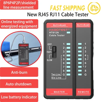 RJ11, RJ45 võrgukaabli Tester koos LED-Ekraan HT812A LAN Kaabel Võrgustike Juhe Telefoni Line Detector Tracker Võrgustik, Tööriistad