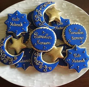 EID MUBARAK Kuu Star Biskviit Hallituse Cookie Cutters Set DIY Kook Küpsetamine Vahendid Ramadan Ramadan Mubarak Kareem Pool Home Decor